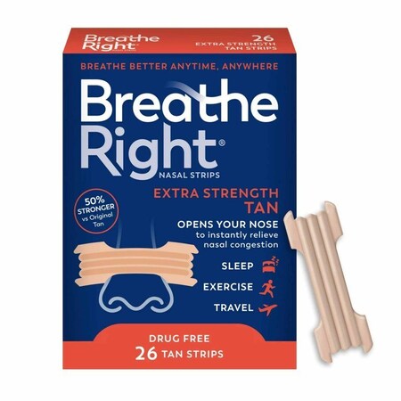 Breathe Right Extra Strength Allergy Relief Nasal Strip, 26PK 81007180002